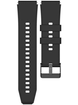 4wrist Cinturino in silicone con fibbia nera 20 mm - Nero unisex