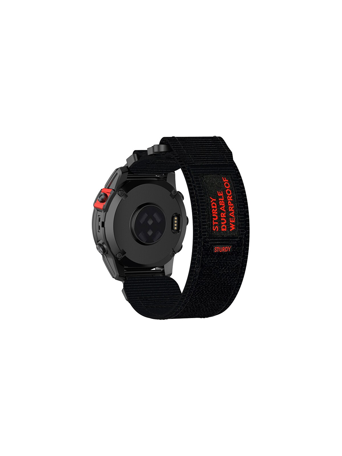 4wrist Cinturino in velcro per Garmin 20 mm - Nero unisex