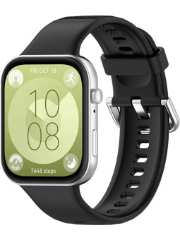 4wrist Cinturino in silicone per Huawei Fit 3 - Nero unisex