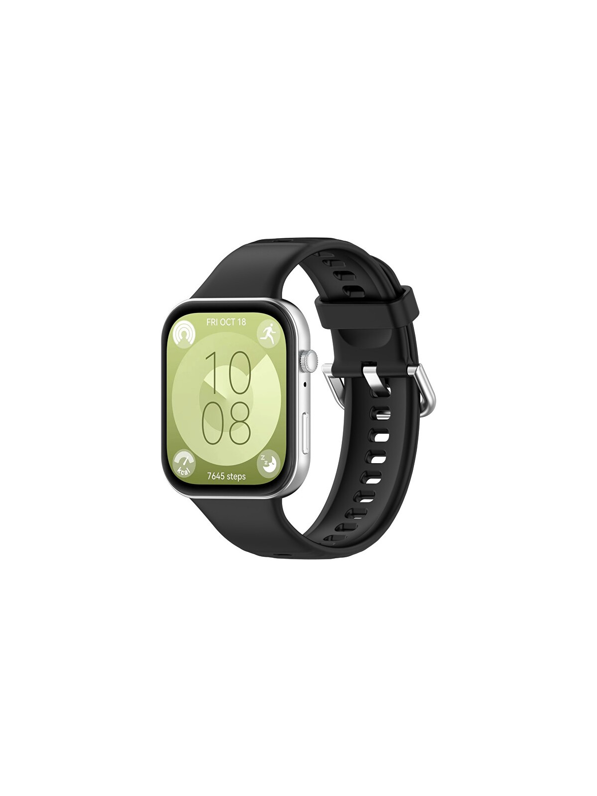 4wrist Cinturino in silicone per Huawei Fit 3 - Nero unisex