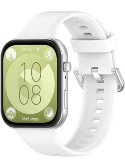 4wrist Cinturino in silicone per Huawei Fit 3 - Bianco unisex