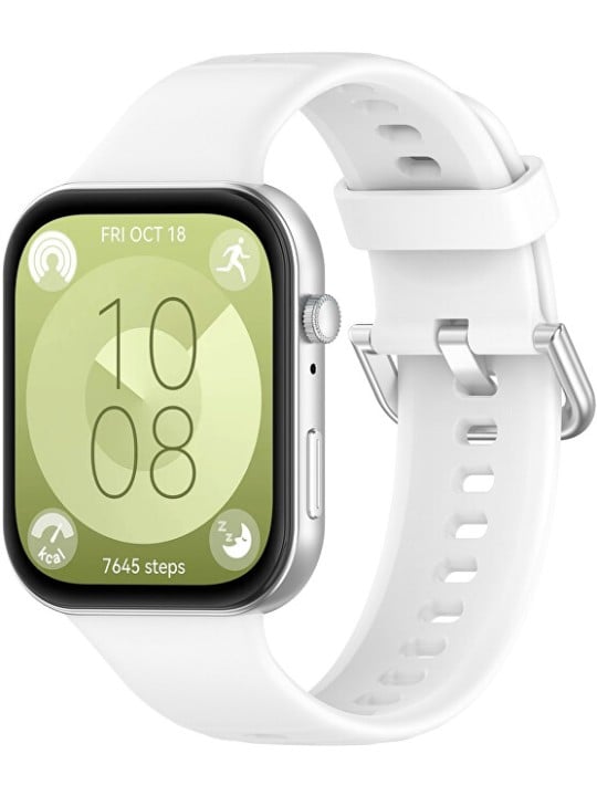 4wrist Cinturino in silicone per Huawei Fit 3 - Bianco unisex