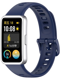 4wrist Cinturino in silicone per Huawei Watch Band 10, 9, 8 - Blu scuro unisex