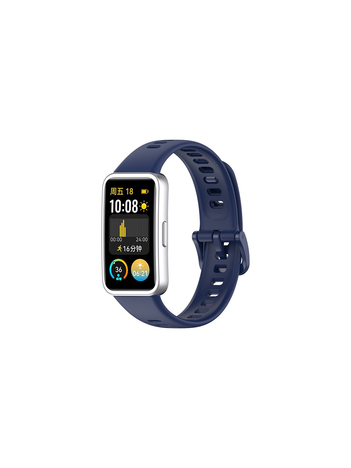 4wrist Cinturino in silicone per Huawei Watch Band 10, 9, 8 - Blu scuro unisex