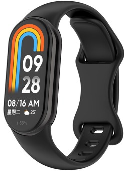 4wrist Cinturino in silicone per Xiaomi 9 e 8 - Nero unisex