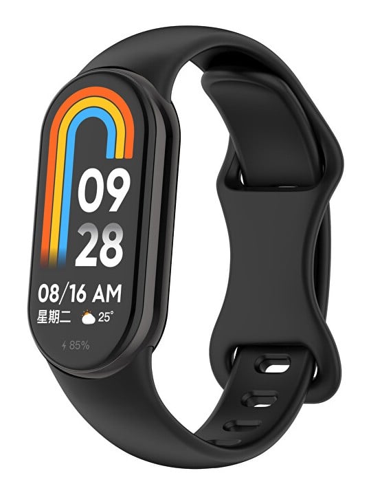 4wrist Cinturino in silicone per Xiaomi 9 e 8 - Nero unisex