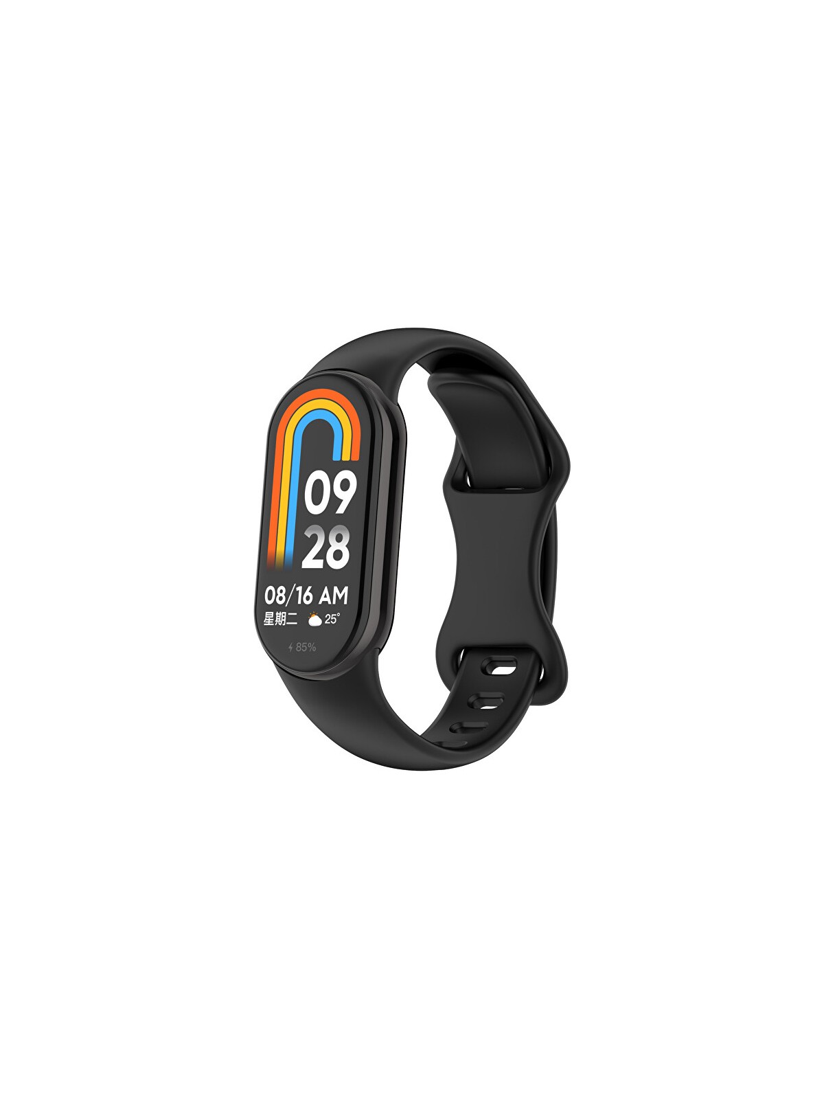 4wrist Cinturino in silicone per Xiaomi 9 e 8 - Nero unisex