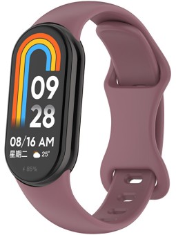 4wrist Cinturino in silicone per Xiaomi 9 e 8 - Viola fumo donna