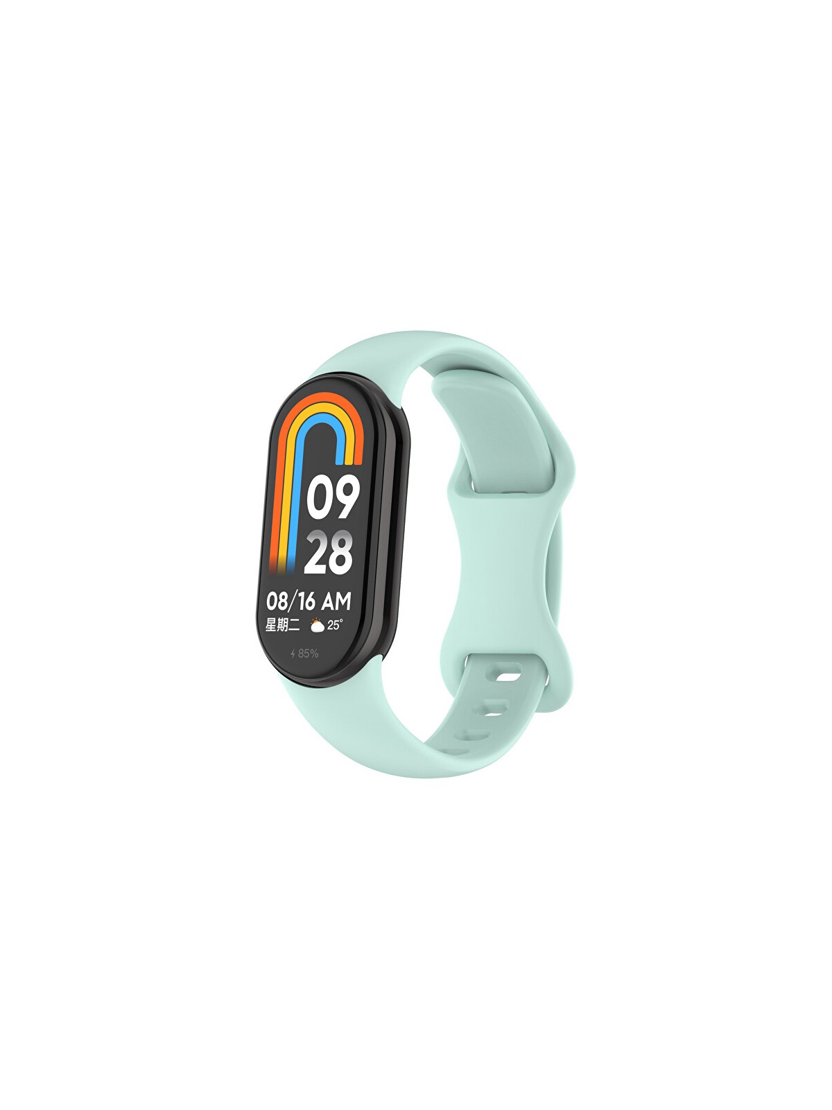 4wrist Cinturino in silicone per Xiaomi 9 e 8 - Verde chiaro unisex