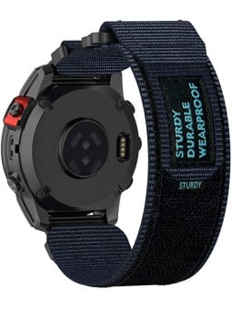 4wrist Cinturino in velcro per Garmin 26 mm - Blu unisex