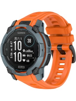 4wrist Cinturino in silicone per Garmin Instinct 3 Solar e Instinct 3 AMOLED 50 mm - Arancione unisex