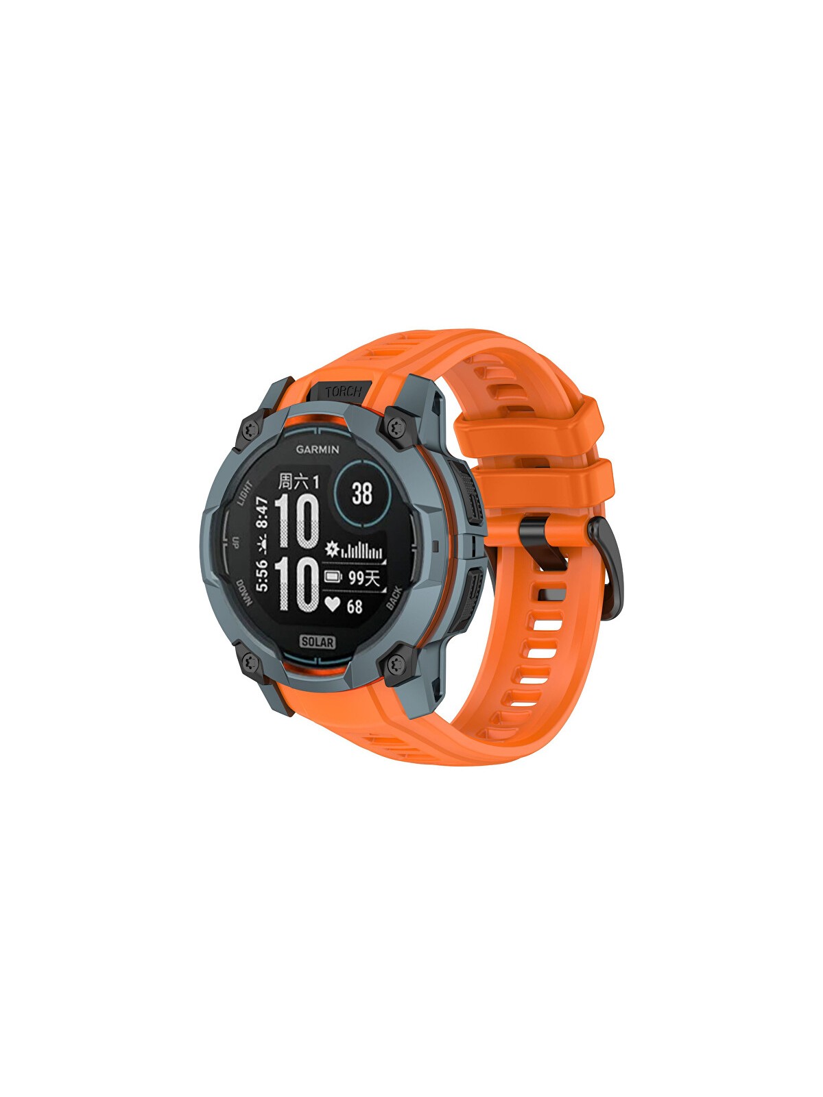 4wrist Cinturino in silicone per Garmin Instinct 3 Solar e Instinct 3 AMOLED 50 mm - Arancione unisex