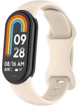 4wrist Cinturino in silicone per Xiaomi 9 e 8 - Crema unisex