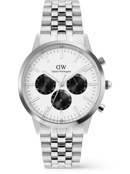 Daniel Wellington Iconic 42 Chronograph Arch 5-Link Off-White Panda Silver DW00100872 unisex