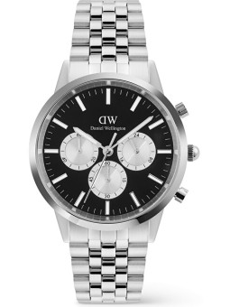 Daniel Wellington Iconic 42 Chronograph Arch 5-Link Onyx Panda Silver DW00100873 unisex