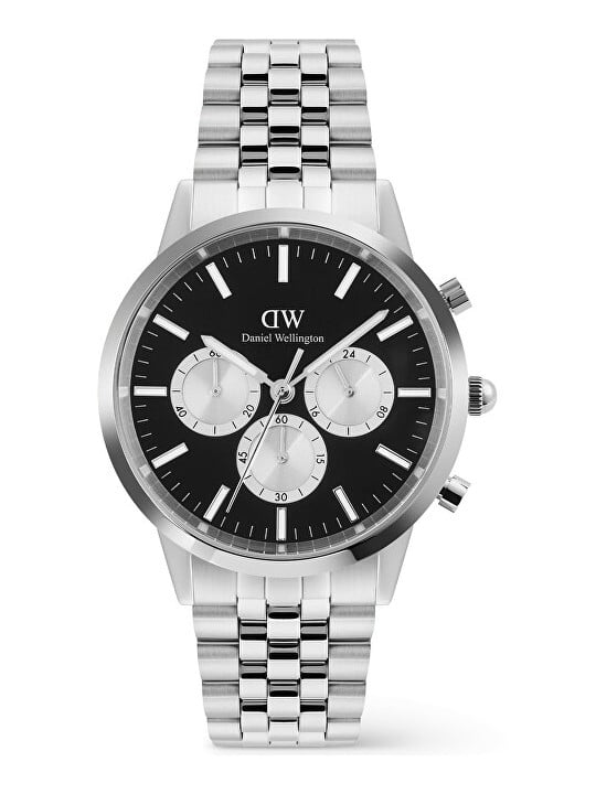 Daniel Wellington Iconic 42 Chronograph Arch 5-Link Onyx Panda Silver DW00100873 unisex