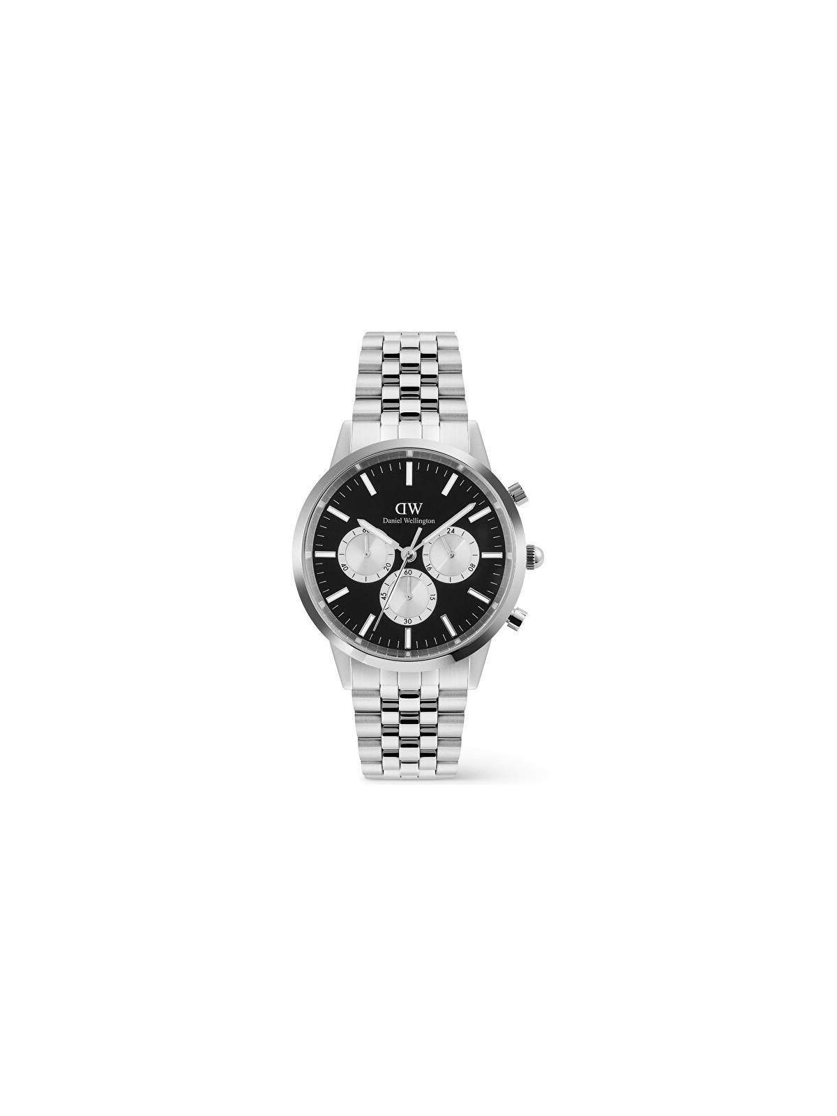 Daniel Wellington Iconic 42 Chronograph Arch 5-Link Onyx Panda Silver DW00100873 unisex