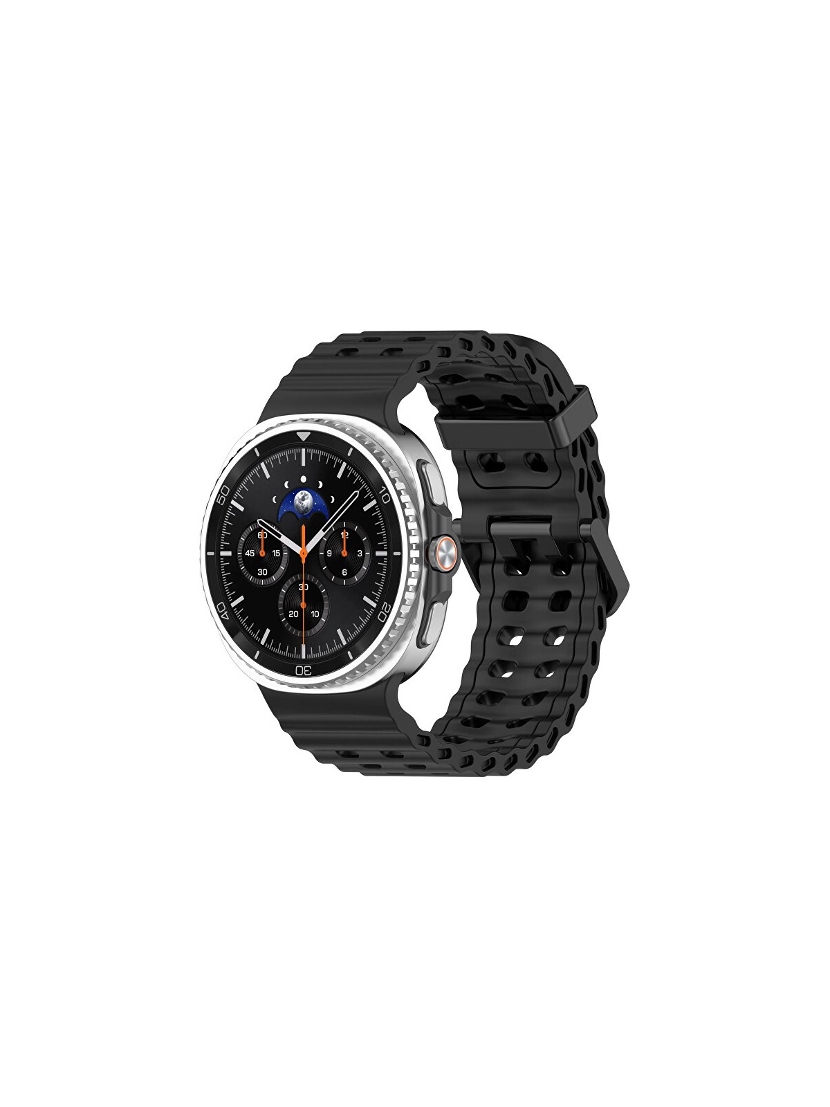 4wrist Cinturino sportivo in silicone per Samsung Galaxy Watch8 - Nero unisex