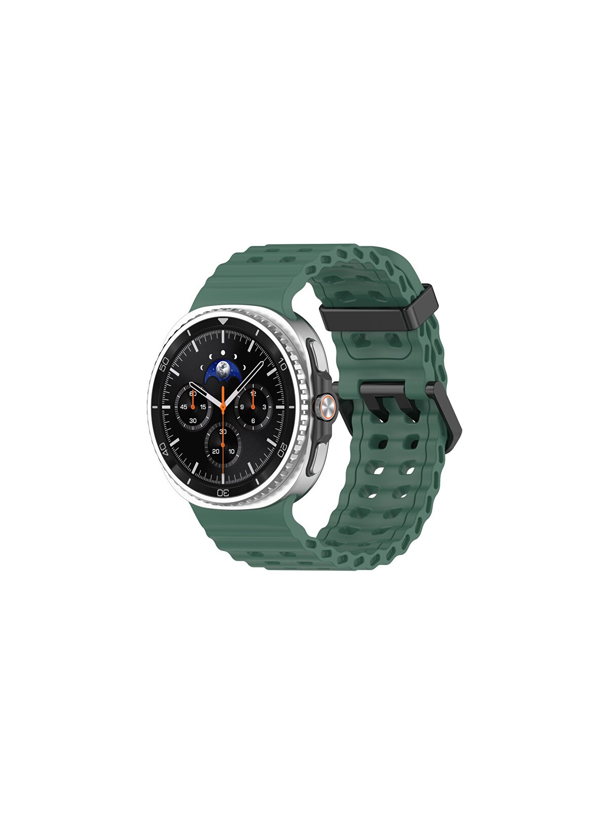 4wrist Cinturino sportivo in silicone per Samsung Galaxy Watch8 - Verde scuro unisex