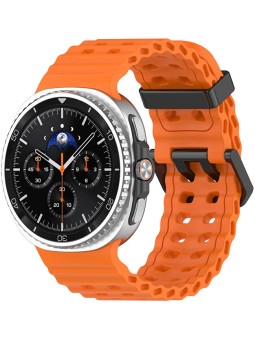 4wrist Cinturino sportivo in silicone per Samsung Galaxy Watch8 - Arancione unisex
