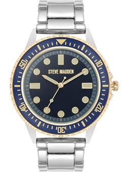 Steve Madden Orologio analogico SM-9102BLSV uomo