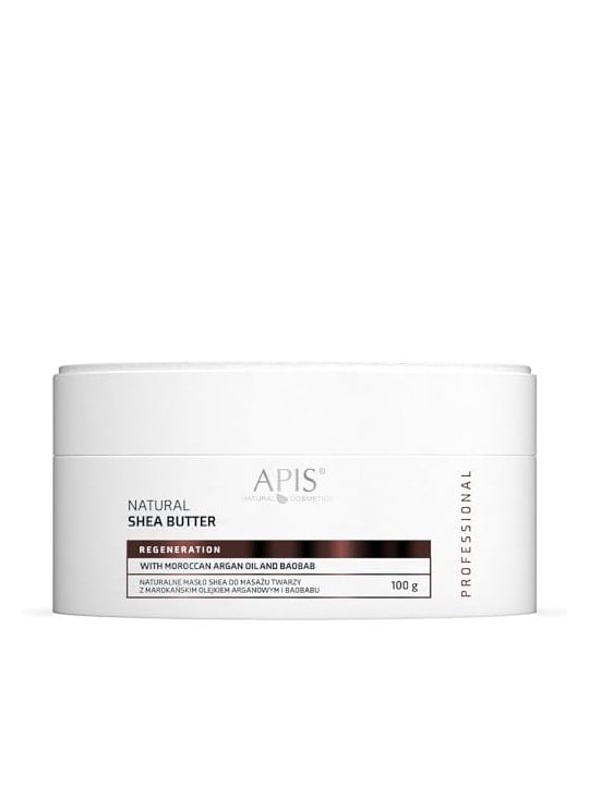 Apis Burro di Karité naturale per massaggio viso con olio di argan marocchino e baobab 100 g