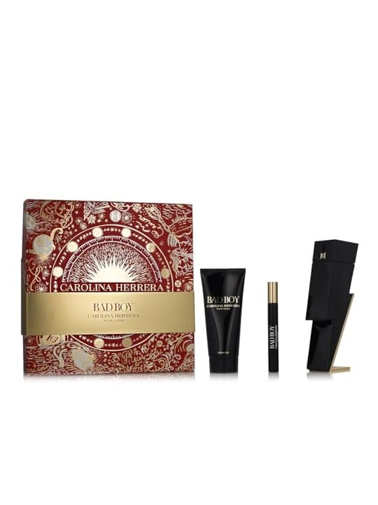 Carolina Herrera Bad Boy Giftset 210ml eau de toilette Spray 100ml-Shower Gel 100ml-eau de toilette Travel Spray 10ml