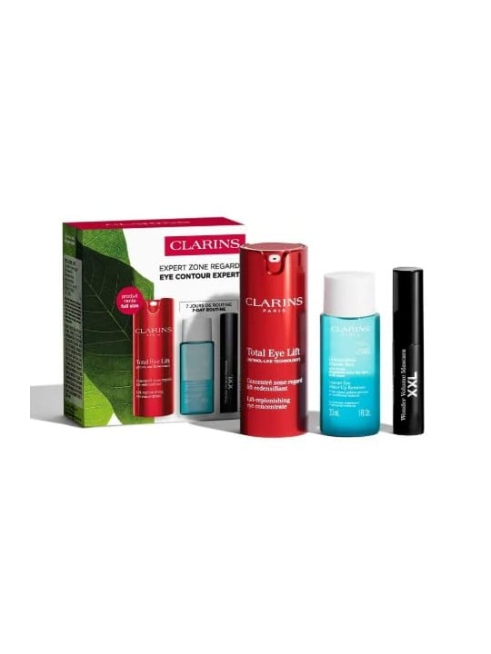 Clarins Kit completo per lifting occhi 3 pezzi Eye contour cream 15 ml + Eye makeup remover 30 ml + Mascara 3 ml unisex