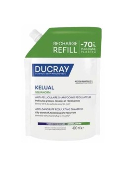 Ducray Shampoo KELUAL SQUANORM per forforagrassa, ricarica 400ml unisex