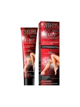 Eveline Crema delicata Laser Precision per la depilazione precisa delle gambe, adatta a tutti i tipi di pelle. 125ml.