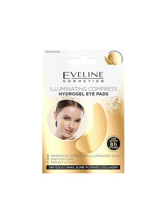 Eveline Cuscinetti oculari in idrogel illuminanti, confezione da 2 pezzi.