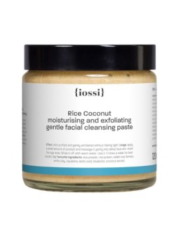 Iossi Pasta di riso e cocco delicata per il lavaggio viso idratante e peeling con proteine del riso ed estratto di cocco 120ml