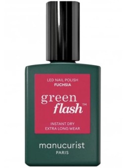 Manucurist Smalto per unghie in gel fucsia con effetto flash LED verde, 15ml