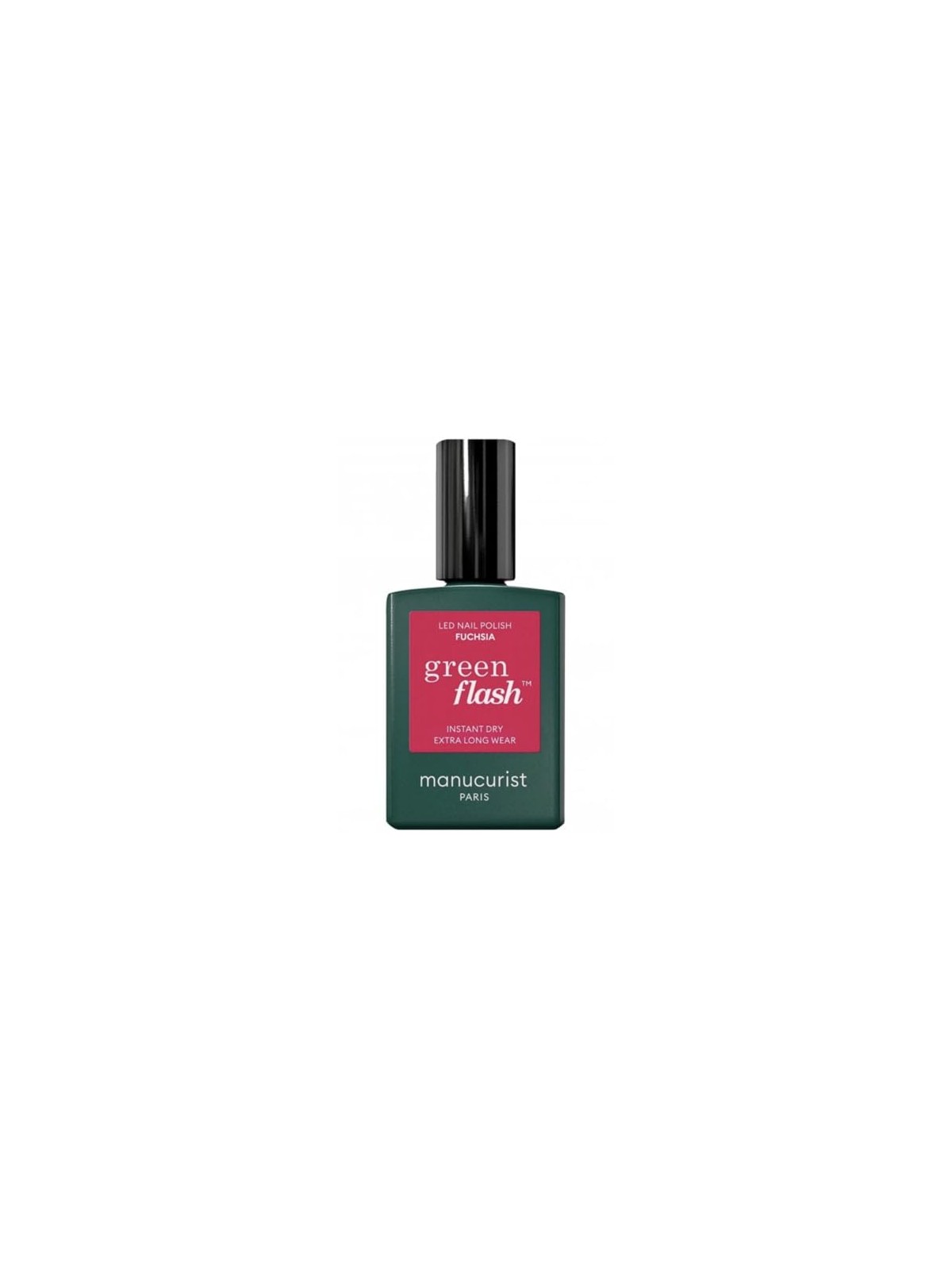 Manucurist Smalto per unghie in gel fucsia con effetto flash LED verde, 15ml