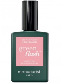 Manucurist Smalto per unghie in gel LED verde flash, colore rosa paradiso, 15ml