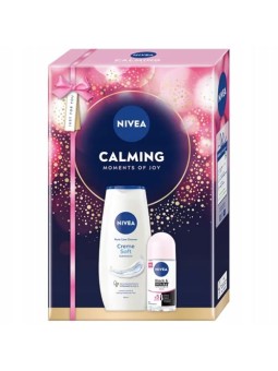 Nivea SET Calming Moments Of Joy Gel doccia Creme Soft 250ml + Deodorante roll-on antitraspirante Black & White 50ml