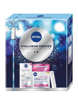 Nivea SET Hyaluron Heroes Expert Filler Cellular Hyaluron siero riempitivo 15ml + Expert Filler Cellular crema giorno anti-età