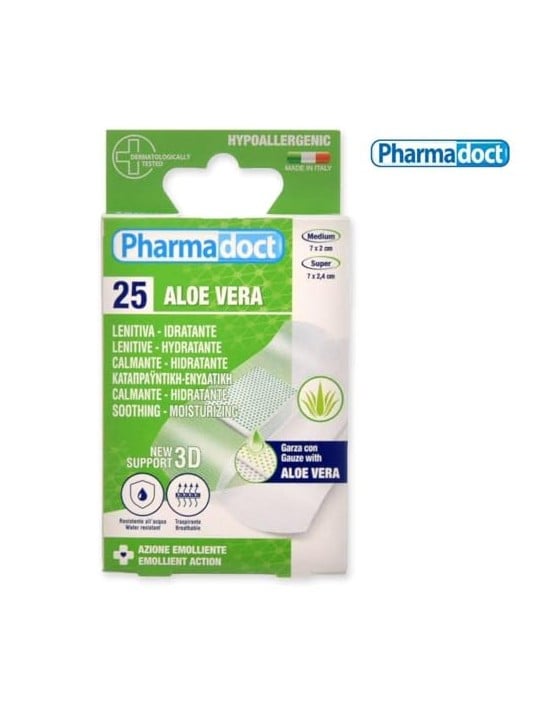 Pharmadoct Cerotti cicatrizzanti all'Aloe Vera, 25 pezzi donna