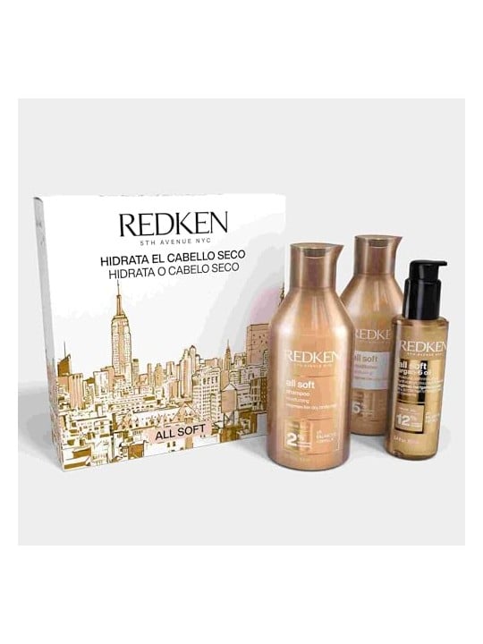 Redken CUSTODIA COMPLETAMENTE MORBIDA IN 3 PEZZI Shampoo 300 ml + Conditioner 300 ml + Hair Oil 100 ml unisex