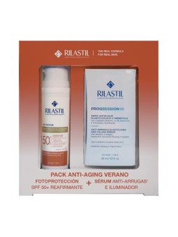 Rilastil SISTEMA DI PROTEZIONE SOLARE ANTI-ETÀ SPF50+ - CUSTODIA 2 pezzi Facial sunscreen SPF50+ 50 ml + Serum 1 unit unisex