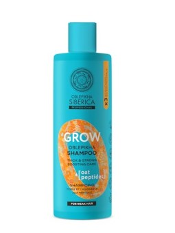 Siberica professional Oblepikha Grow Shampoo, shampoo rinforzante per capelli crespi, 400ml