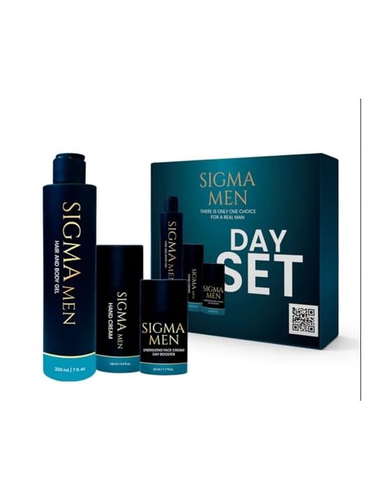 Sigma men SET Set Giorno: bagnoschiuma e shampoo 200ml + crema mani 100ml + crema giorno 50ml