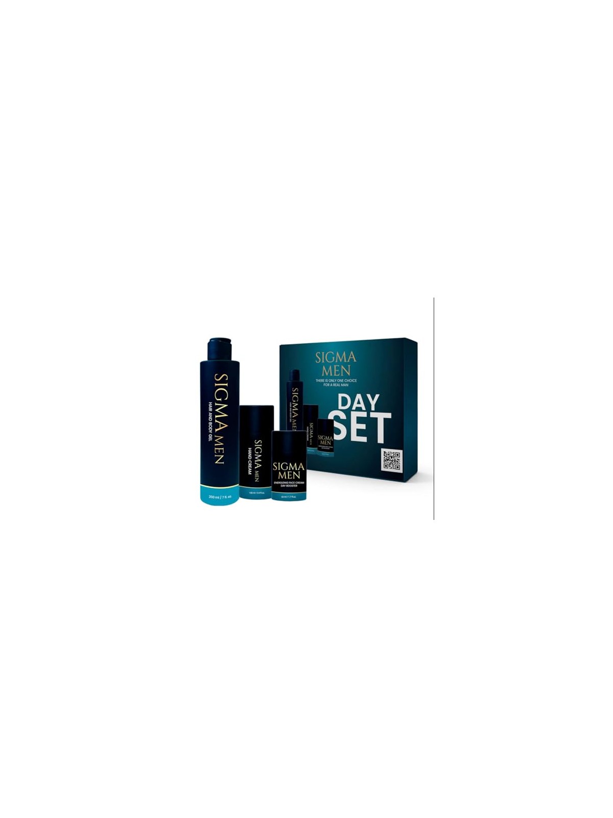 Sigma men SET Set Giorno: bagnoschiuma e shampoo 200ml + crema mani 100ml + crema giorno 50ml