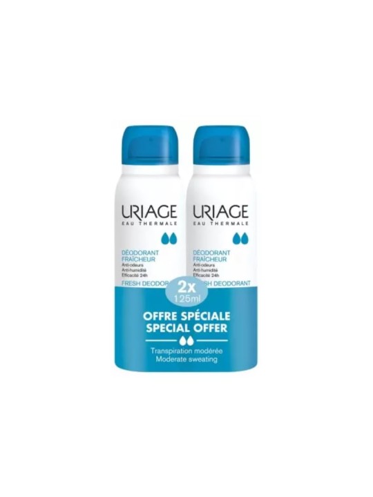 Uriage Deodorante spray FRESH, confezione da 2 x 125ml 2 x 125ml unisex