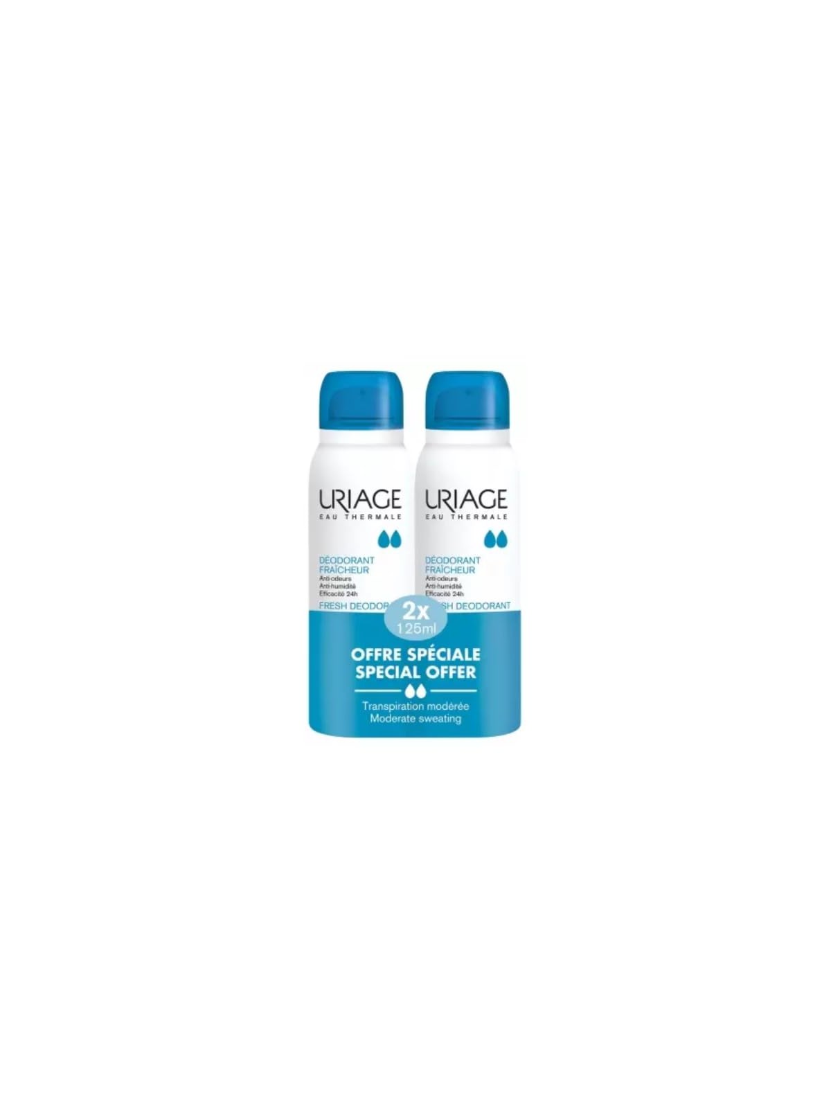 Uriage Deodorante spray FRESH, confezione da 2 x 125ml 2 x 125ml unisex