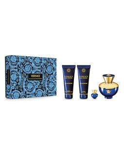 Versace SET Dylan Blue Pour Femme Eau de Parfum spray 100ml + Gel doccia 100ml + Lozione corpo 100ml + Eau de Parfum 5ml