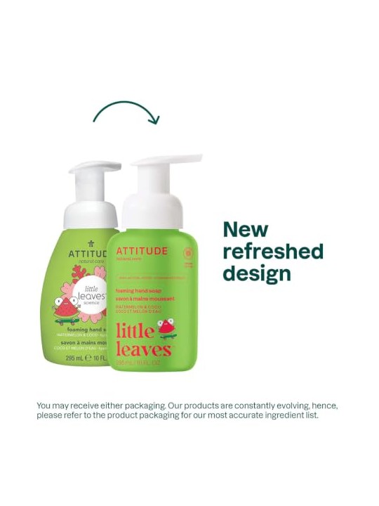 Attitude Sapone per le mani per bambini Super Leaves Anguria e Cocco 295 ml bambino