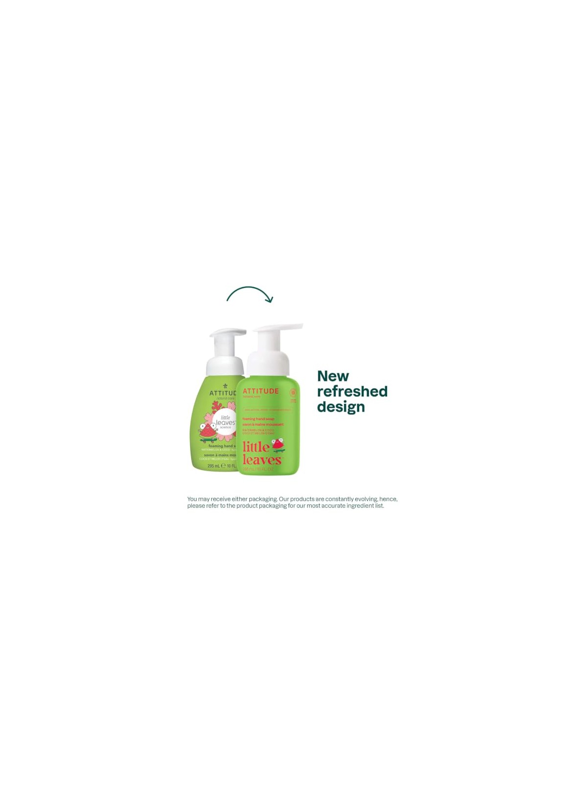 Attitude Sapone per le mani per bambini Super Leaves Anguria e Cocco 295 ml bambino