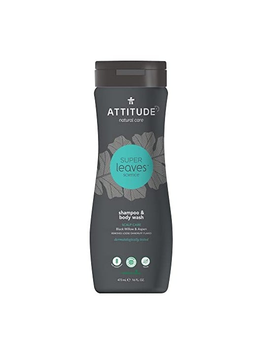Attitude Shampoo e bagnoschiuma antiforfora naturale 2 in 1 Super Leaves per uomo Shampoo e Bagnoschiuma 473 ml uomo