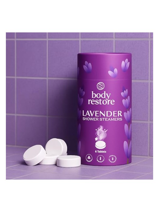 Body Restore Set di pastiglie aromatiche per la doccia alla lavanda, 6 pezzi donna